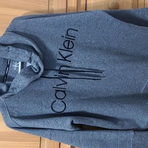 Calvin Klein Gray Cowl Neck Sweatshirt, Size XL